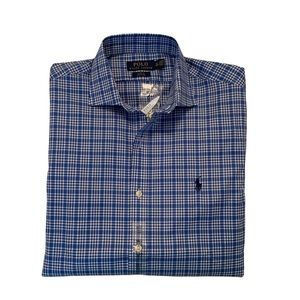 Polo Ralph Lauren Slim Fit Easy Care Men’s  Shirt 100% Cotton Neck Size 15 1/2